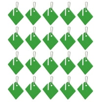 Uxcell Key Tags Plastic Slotted Tags, 30 Pcs Hanging Tags with Metal Snap Hooks for Key Gym Cabinet Bag, White