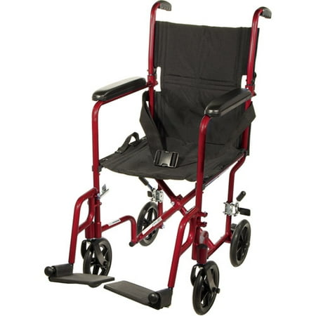 Drive Medical Deluxe Lightweight Aluminum Transport Wheelchair