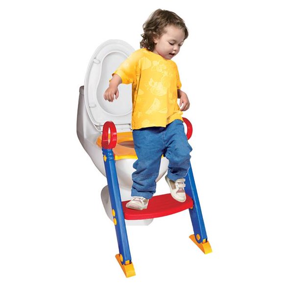 Chummie Joy 6 In 1 Portable Potty Training Ladder Step Up Seat For Boys And Girls With Anti-Skid Feet Adjustable Steps Comfortable Potty Seat And Handrail