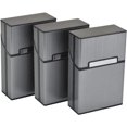thumbnail image 3 of Juego De 3 Cajas De Cigarros De Aluminio Con Tapa Magnética Gris. Afortunado Sencillez, 3 of 4