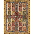 thumbnail image 1 of Ahgly Company Machine Washable Indoor Rectangle Abstract Metallic Gold Area Rugs, 4' x 6', 1 of 7