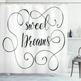 thumbnail image 1 of Ambesonne Saying Shower Curtain, Romantic Curly, 69"Wx84"L, Black and White, 1 of 3