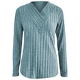 thumbnail image 4 of EDFBUYKRS Women's Casual Bohemian V-Neck Long-Sleeved Ruffle Sleeve Blouse Loose Shirts Xxl, 4 of 5