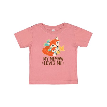 

Inktastic Memaw Loves Me Fox Gift Gift Baby Boy or Baby Girl T-Shirt
