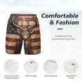 thumbnail image 5 of Lsque Mens Swim Trunks Deer American Flag Wall Pattern - Bathing Suit Compression Liner - Beach Swim Shorts Swimwear - (S-3XL) - Stretch Quick Dry -3X-Large, 5 of 9
