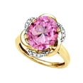 thumbnail image 2 of Star K � Large Oval 12x10mm Created Pink Sapphire Knot Big Stone Ring, 2 of 9