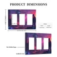 thumbnail image 3 of Game Neon Cyberpunk Style Switch Cover Decorative Wall Plate 3-Gang Screwless Standard Size, 3 of 5
