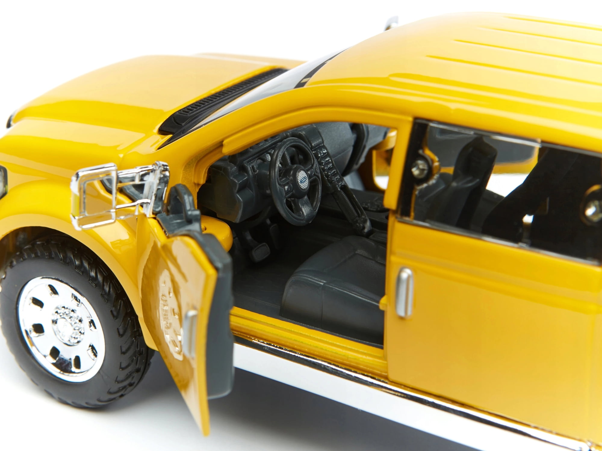 Ford Mighty F-350 Yellow Diecast Toy Car, 1/31 Model by
