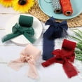 thumbnail image 6 of Visland Chiffon Fringe Ribbon Handmade Chiffon Ribbon Silk-Like Frayed Edges Ribbon 1.4 Inch x 5 Yards for Wedding Invitation,Weath, Bouquets, DIY Crafts Wrapping Decorations, 6 of 7