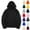 Black, variant on Zylanna Men's Pullover Hoodies, Workout Running Long Sleeve Hooded Sweatshirt Elastic Athletic Jacket with Pockets Black Size 3XL