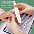 thumbnail image 2 of Nail Dust Collector for Manicure, 100W Extractor Vacuum Dust Collector Powerful Nail Fan,White US Plug, 2 of 8