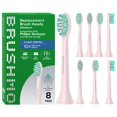 thumbnail image 1 of Cabezales de repuesto para cepillos de dientes Brushmo Plaque Control x8, color rosa, 1 of 6