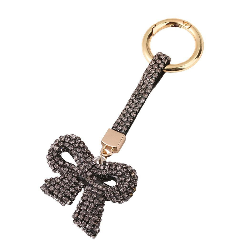 Rhinestone Bling Key Chain Fob Phone Purse Charm Glitter Handbag 