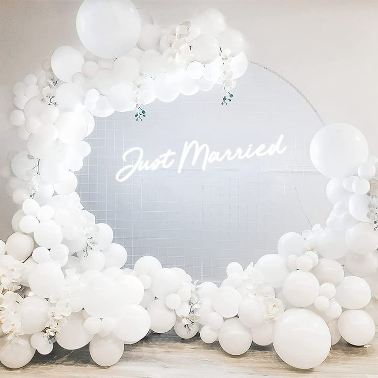 YANSION 115Pcs White Balloon Garland Arch Kit White Balloons Wedding  Decoration Balloon Arch Kit Bridal Shower White Birthday Decoration  Backdrop Party Supplies Baby Shower Decorations 