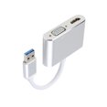 thumbnail image 1 of Adaptador de USB a VGA HD 1080P Adaptador de video USB 3.0 Conversor de video de transmisión rápida con 2 salidas, plateado Vogacara EL000463-02B, 1 of 2