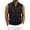 Black, variant on Men's Solid Color Golf Vest, Stand Collar Full Zip Sleeveless Jacket with Zipper Pockets, Lightweight Casual Golf & Outdoor Vest Size 4XL Red