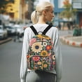 thumbnail image 7 of FORMRS Mini Backpack Purse for Women Travel Daypack Casual Shoulder Bag, Large Colorful Flowers, 7 of 7