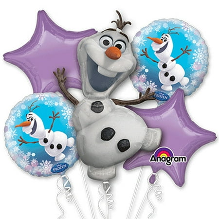 Frozen Olaf Character Authentic Licensed Theme Foil Balloon Bouquet