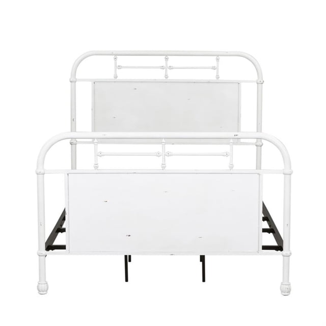 Rosebery Kids Lit Simple Moderne en Métal, Blanc Antique