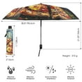 thumbnail image 3 of FORMRS Travel Umbrella Folding Auto Open Close Windproof Rain UV Protection, Starry Pizza, 3 of 8