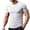 White, variant on WIZUTIZ Mens Henley Shirts Stretch Ribbed Short Sleeve Shirt Quarter Button Shirts Slim Fit Muscle Shirt Athletic Running Tee