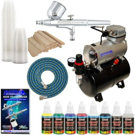 multi purpose airbrush kit tank air compressor paint set hobby craft