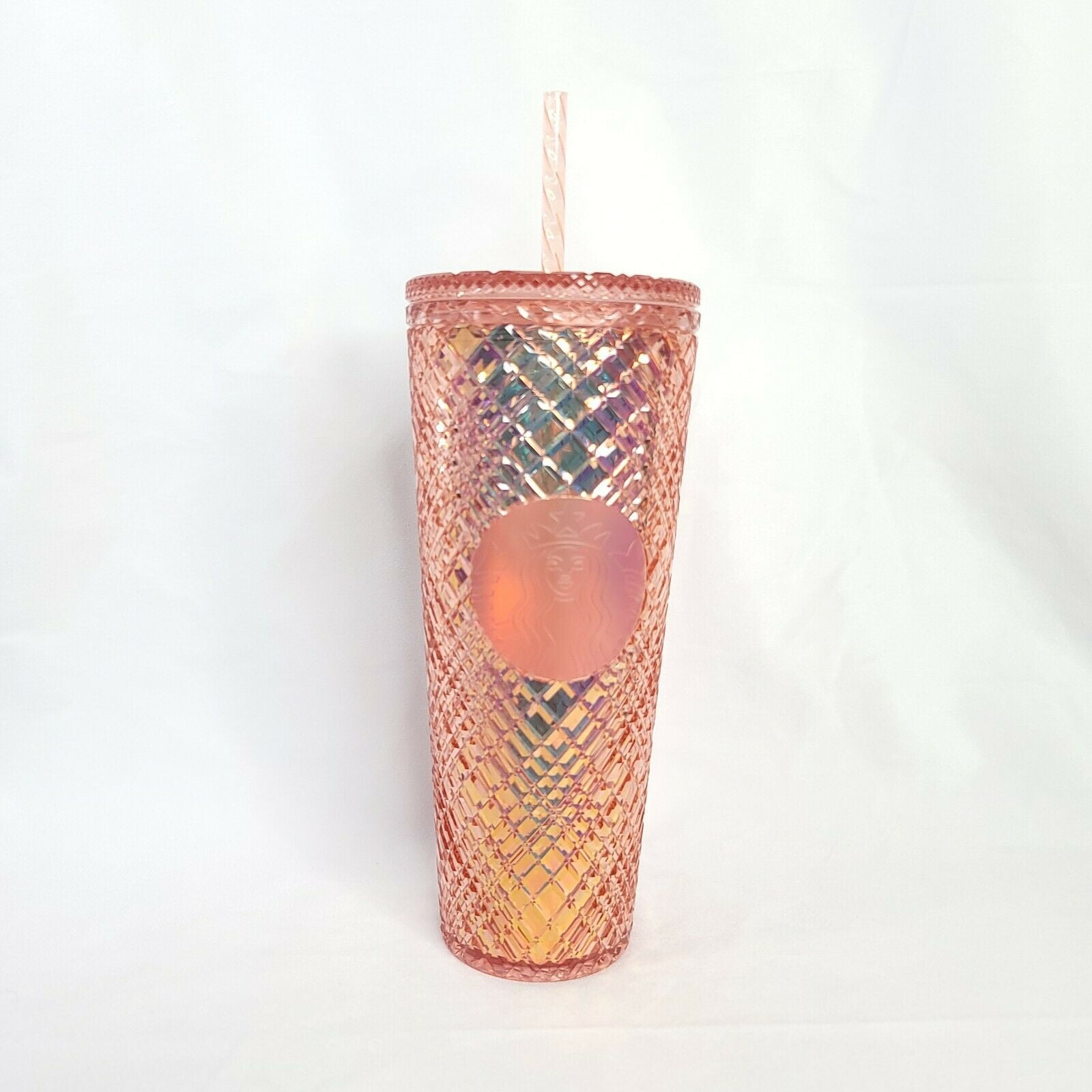 2021 Starbucks Holiday Jeweled Studded Tumbler Cup Grande 16oz Rose Gold NEW!