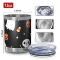 thumbnail image 3 of 12oz Tumblers Halloween Pumpkin Skull Pattern Vacuum Insulated Stainless Steel Travel Tumbler Cups Mug with Lid and Straw for Beer,Coffee,Beverages with Cleaning Brush for Cold & Hot Drinks, 3 of 5