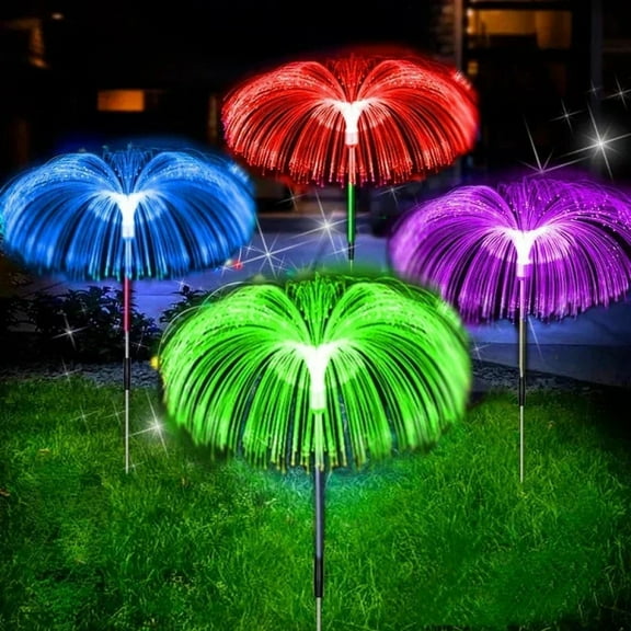 Solar LED Jellyfish Lights Outdoor Garden Decor Lawn Light 7 Color Change Waterproof Patio Yard Pathway Decor Solar Flowers Lamp