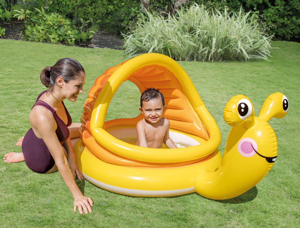 INTEX Lazy Snail Baby Toddler Sun Shade Kids Canopy UV Paddling Pool Summer 