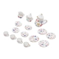 thumbnail image 1 of Dollhouse Tea Set, 15 Pcs Ceramic Miniatures Tea Cup Set Doll House Accessories Miniature Model Props, 1 of 8