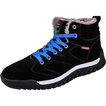 

Men s Snow Boots Keep Warm Outdoor Snow Sports Shoes Fluff Lining Non-Slip Leisure Hiking Boots Winter Shoes for Men