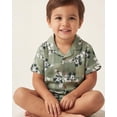 thumbnail image 5 of Disney Mickey Mouse Boys Cotton Button Down Shirt and Shorts Set, Summer Outfit for Toddler and Little Kids (Olive, 3T), 5 of 5