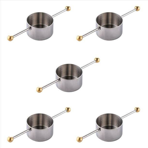 Herramientas de Medidora, Jigger de CóCtel de Medida de Barra con Encargarse de para Whisky Herramientas de Bar Accesorios de Bar (5 Pieza)