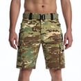 thumbnail image 2 of Zimjoy Men's Tactical Cargo Shorts with Adjustable Belt Water Resistant Multi Pocket Quick Dry Knee Length Outdoor Hiking Work Utility Shorts Camouflage S, 2 of 8