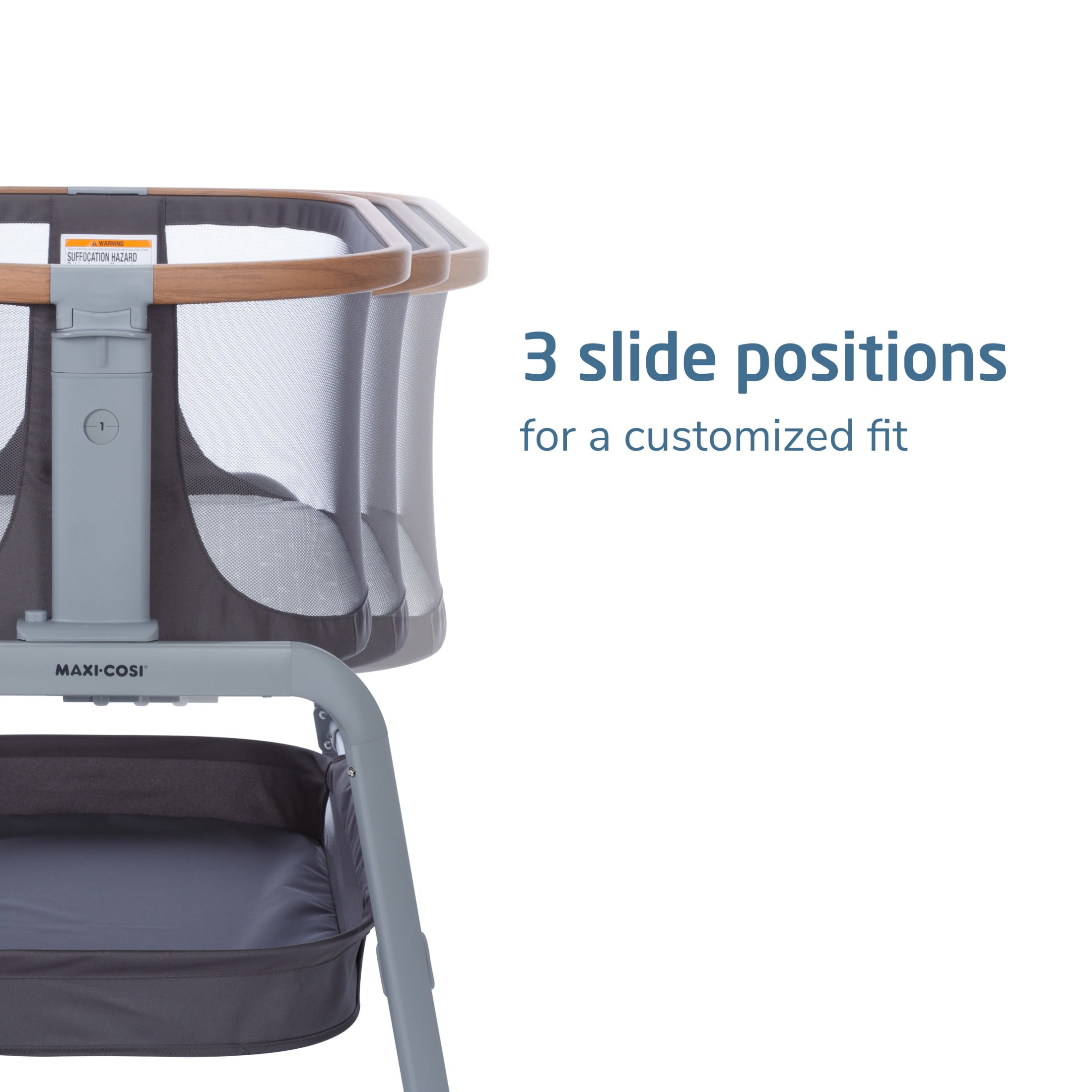 Maxi-Cosi Iora Bedside Bassinet, On Safari Gray