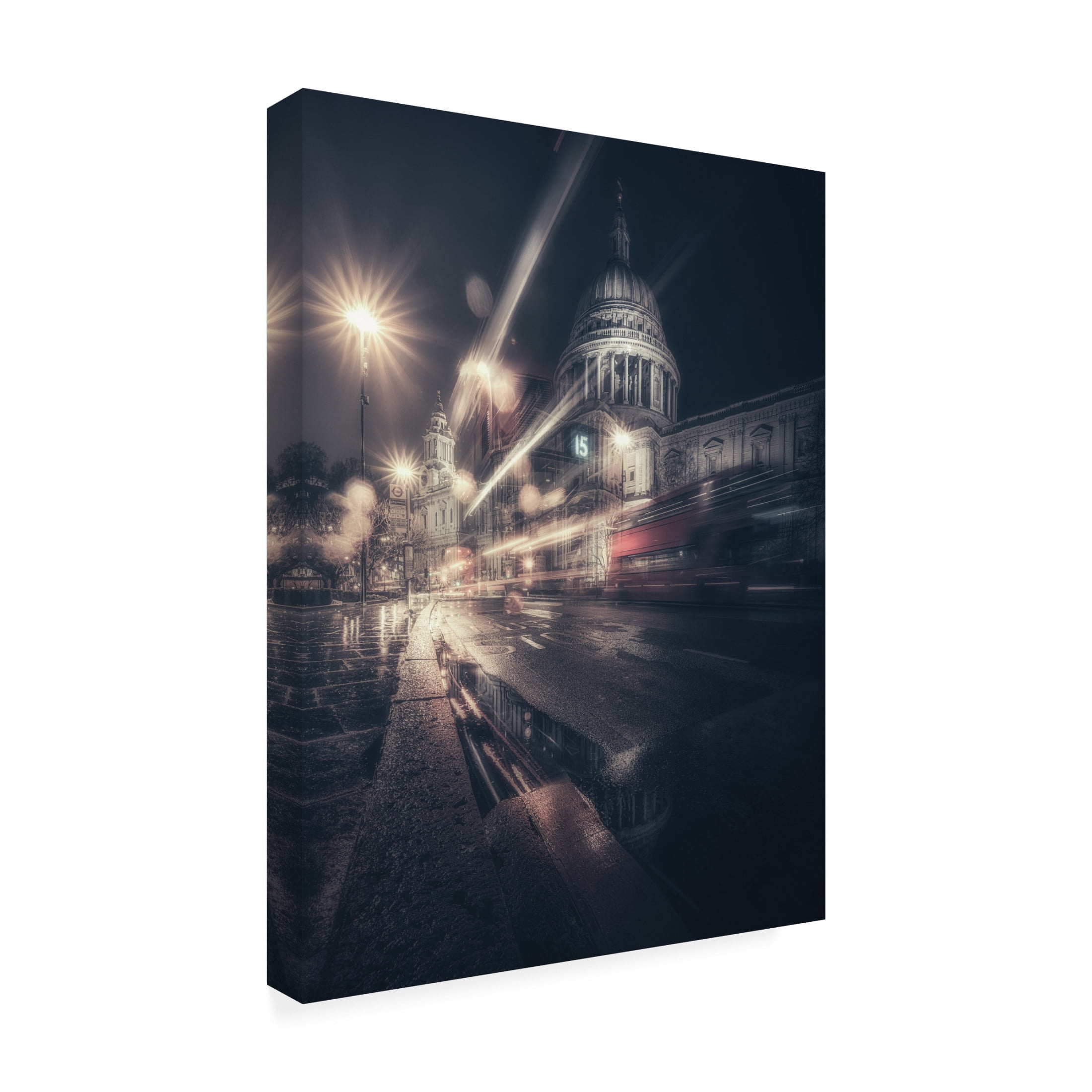 Canvas Wall Art - David George 'Rush' Wall Art for Living Room, Bedroom, or Office Décor by Trademark Fine Art - 35 x 47 Inches