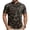 Khaki, variant on Mens Cycling Jersey Cycling Shirt Short Sleeve Bike Riding Shirt, Tactical Camouflage Sportswear with 3 Rear Pockets, Breathable Quick Dry Top for Biking, Stand Collar Training Shirt