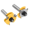thumbnail image 4 of T Shape Rail and Stile Router Bit 1/2in Shank 3 Teeth Milling Cutter Woodworking Slotting Tool, 4 of 5