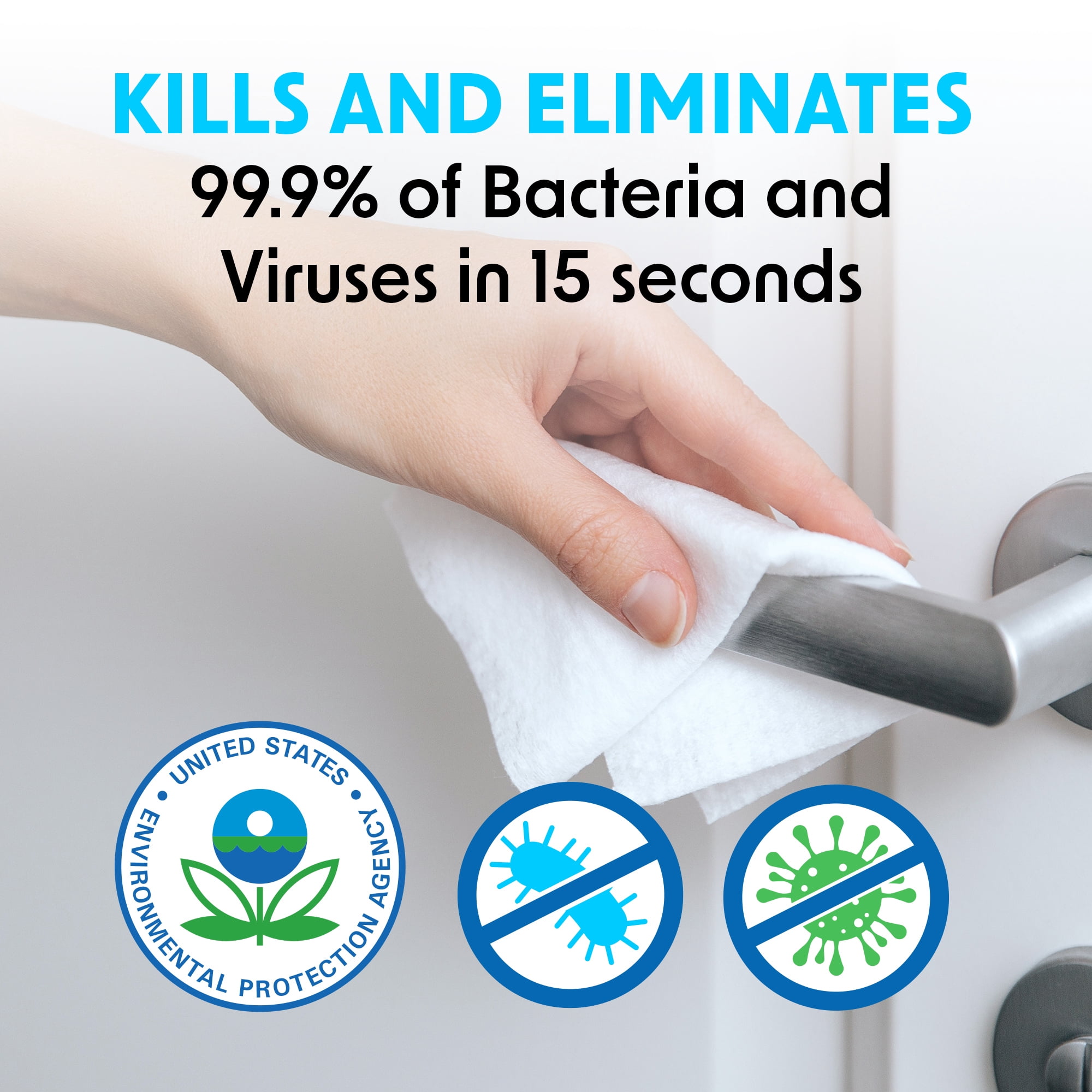 Wipex Antibacterial Gym Wipe Refills - EPA Registered Disinfecting Cleaning Wipes for Refills, 4pk Case