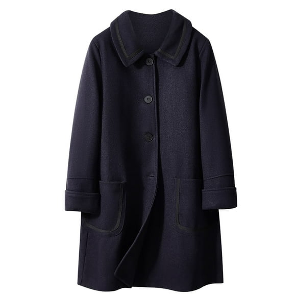 Timegard Womens Coat Plus Size Long Sleeve Button up Cardigan Fall Winter Casual Warm Mid-Long Overcoat