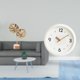 thumbnail image 2 of Escultura de hojas,Estatua de hoja de metal Escultura de hoja Decoración del hogar,Reloj de pared,Reloj de pared decorativo,moderno y elegante.,Reloj de pared redondo silencioso y sin, 2 of 8