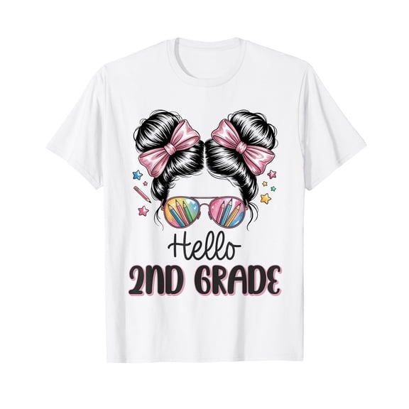 First Day of Second Grade Hello 2nd Grade for Girls T-Shirt