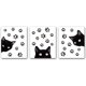 thumbnail image 1 of Juego De 3 Impresiones De Arte De Pared De Gato Animal, Póster Divertido Con Gato Negro Y Garra Jormftte WRQX-468, 1 of 6