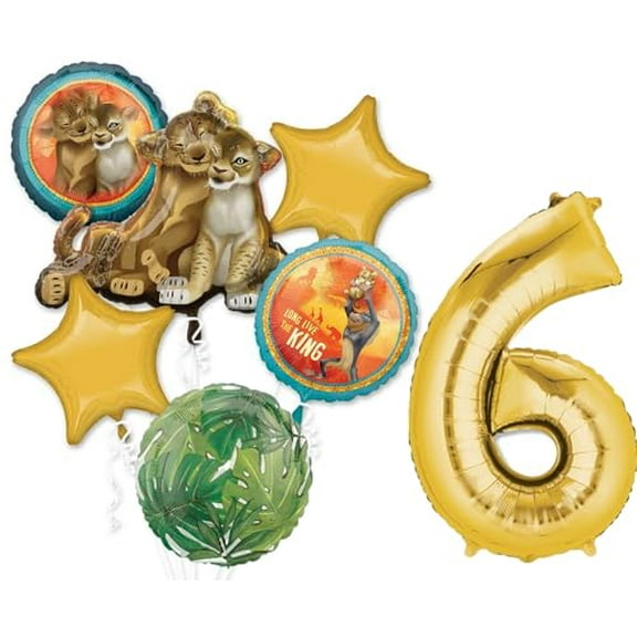 Lion King 6th Birthday Party Supplies Jungle Safari Balloon Bouquet Decorations