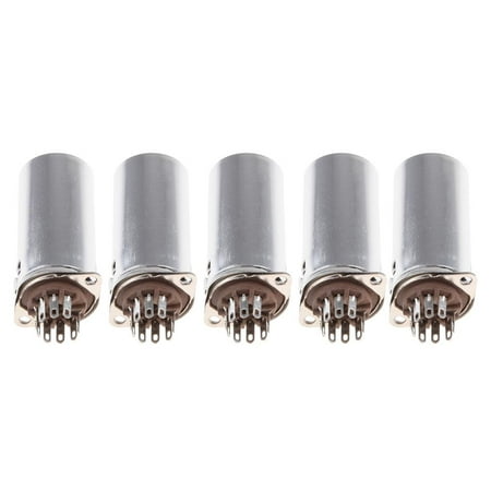 5Pcs 9P Vacuum Tube Socket Tested W/ 40mm Cap For 12AU7 ECC83 6922 6n1 6n11