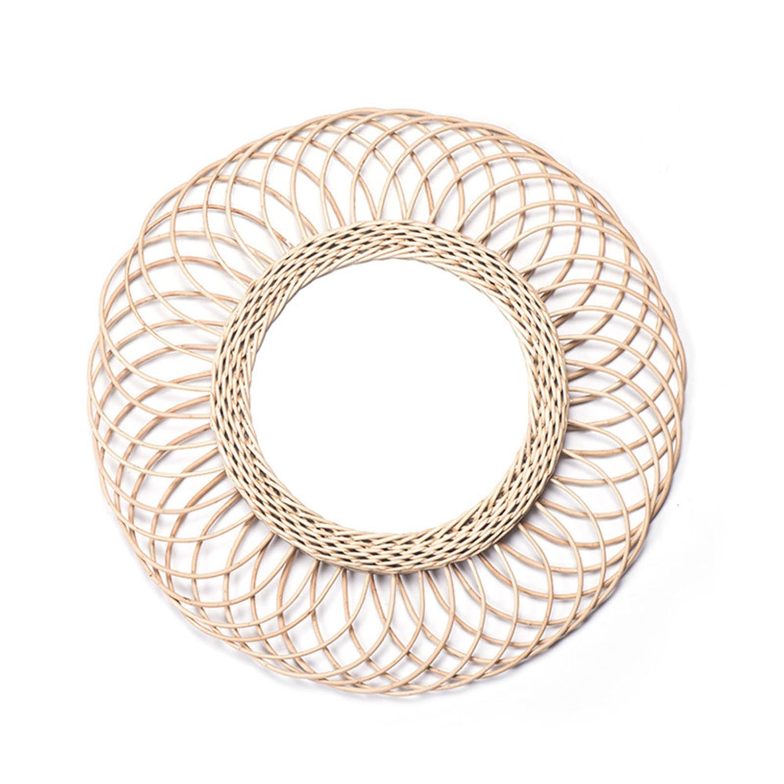 Gerich 15 inches Round Hanging Wall Mirror,Decorative Rattan Circle