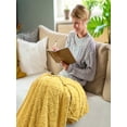 thumbnail image 2 of kchsji 70*100cm Super Soft Warm Solid Warm Micro Plush Fleece Blanket Throw Rug Sofa Bedding Yellow, 2 of 5