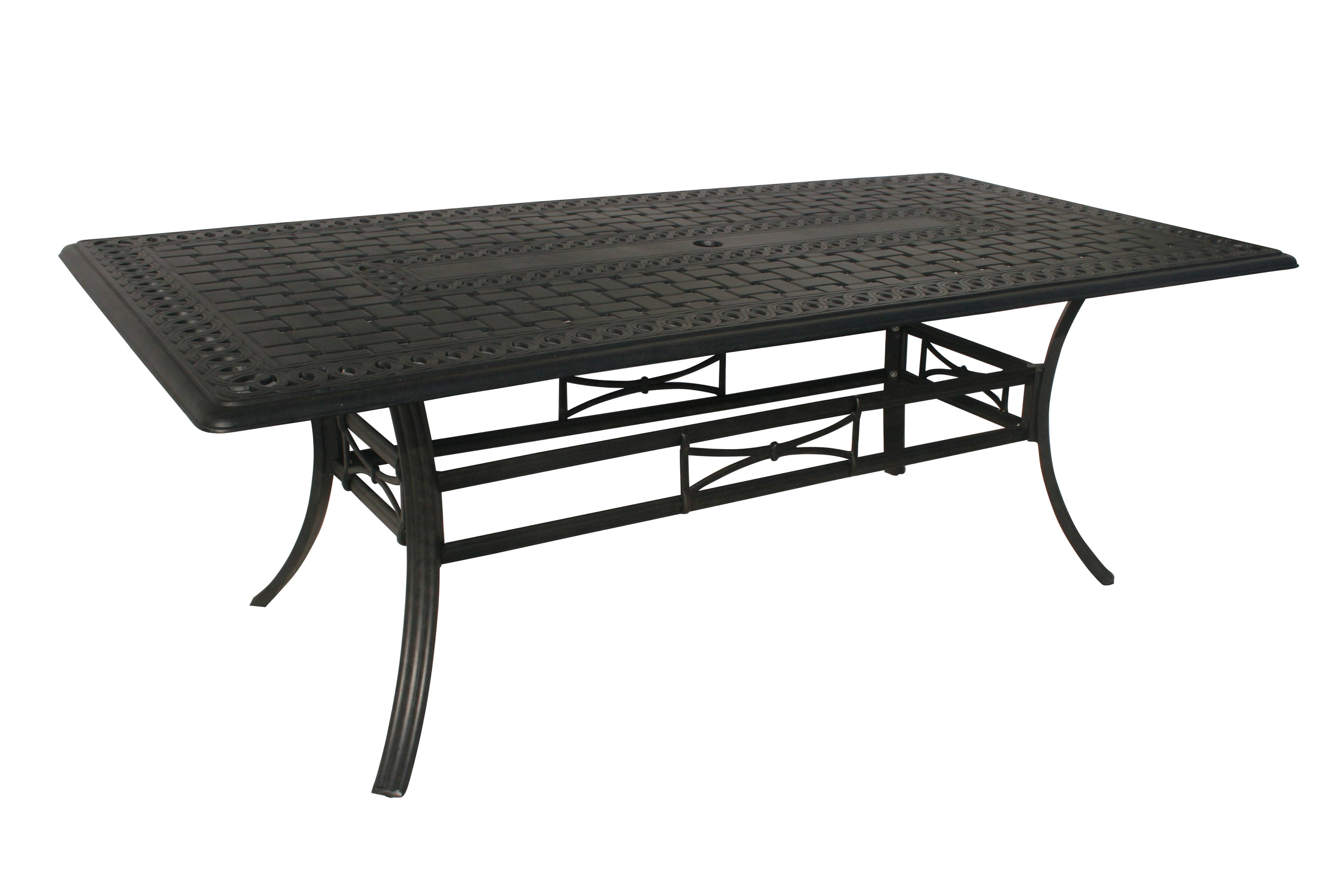 Outdoor Dining Table Square Patio Furniture Table With Umbrella Hole Tables Patio