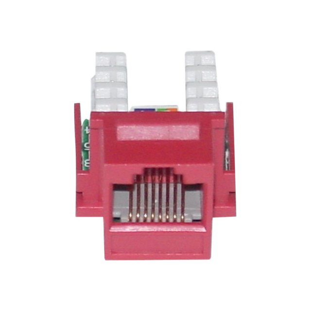 CableWholesale.com CAT6 Keystone Insert Jack - Modular insert - CAT 6 - RJ-45 - red